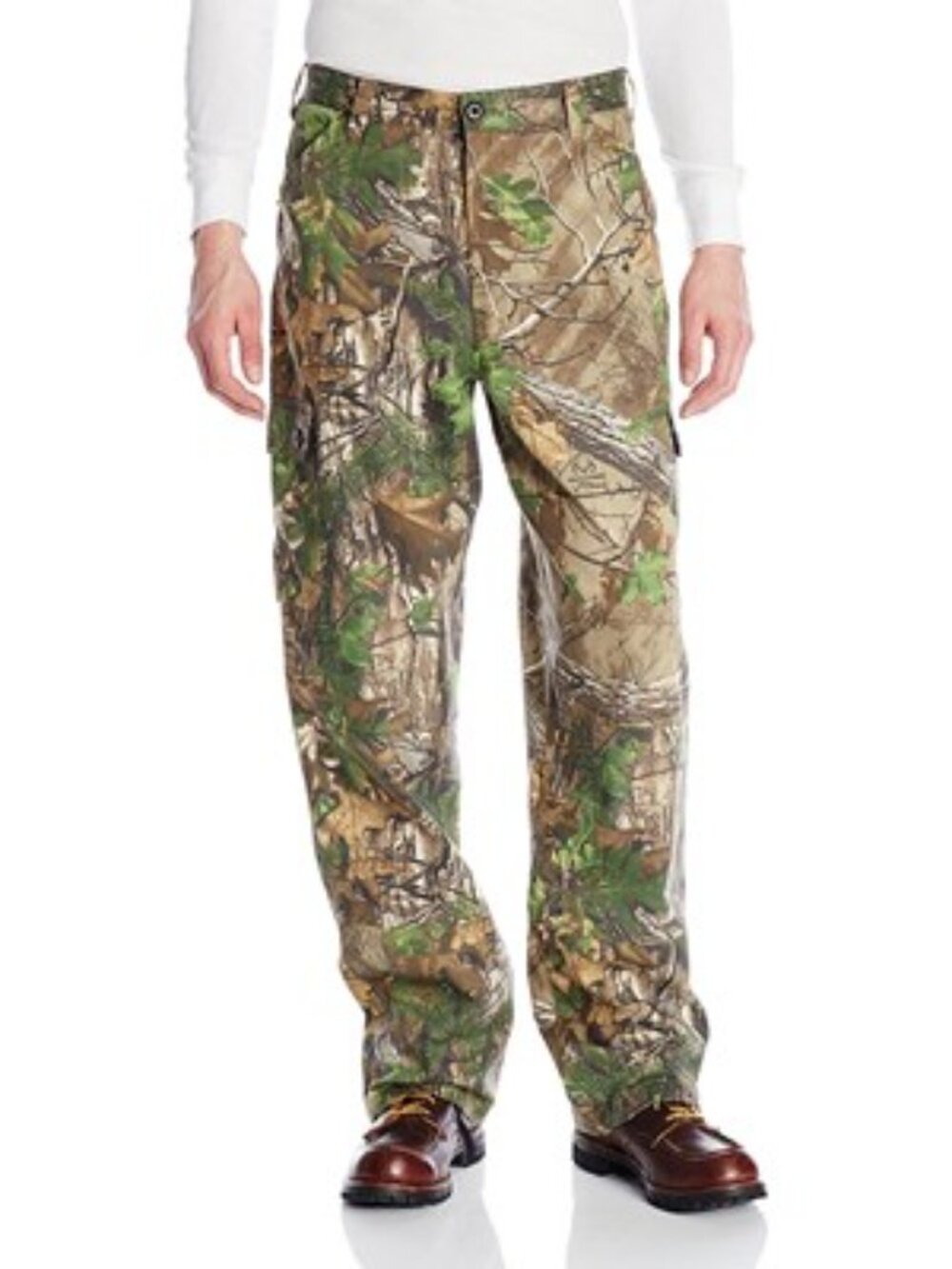 Walls - Mens 55185 6-Pocket Cargo Pants, size large us mens, color green/brown.